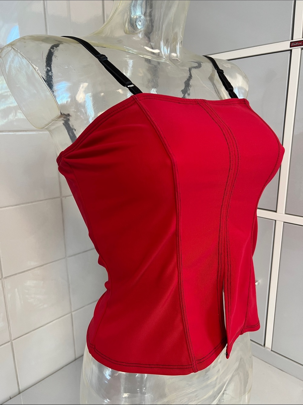 Adjustable Strap Bra Cami. Riot Red L NWOT